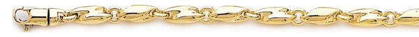 18k yellow gold chain, 14k yellow gold chain 4.1mm Elipse Link Bracelet