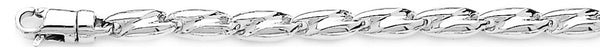 18k white gold chain, 14k white gold chain 5mm Elipse Link Bracelet