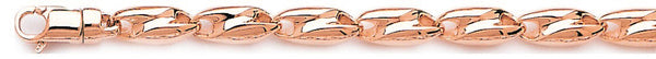 14k rose gold, 18k pink gold chain 5.6mm Elipse Link Bracelet