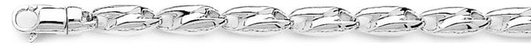 18k white gold chain, 14k white gold chain 5.6mm Elipse Link Bracelet