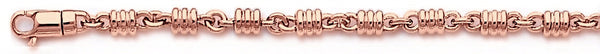 14k rose gold, 18k pink gold chain 4.2mm Sofia Link Bracelet