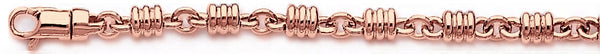 14k rose gold, 18k pink gold chain 5.2mm Sofia Link Bracelet