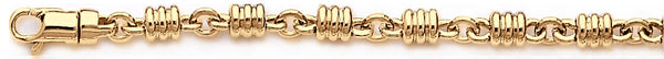 18k yellow gold chain, 14k yellow gold chain 5.2mm Sofia Link Bracelet