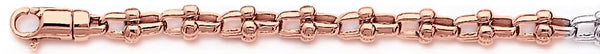 14k rose gold, 18k pink gold chain 6mm Sofia Link Bracelet