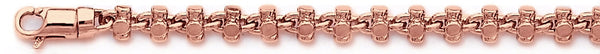 14k rose gold, 18k pink gold chain 5.5mm Goa Link Bracelet