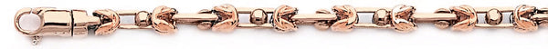 14k rose gold, 18k pink gold chain 4.3mm Dune Link Bracelet