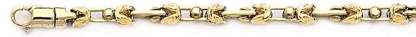 18k yellow gold chain, 14k yellow gold chain 4.3mm Dune Link Bracelet