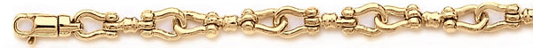 18k yellow gold chain, 14k yellow gold chain 6mm Yoke Chain Necklace