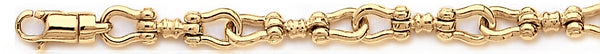 18k yellow gold chain, 14k yellow gold chain 7mm Yoke Chain Necklace