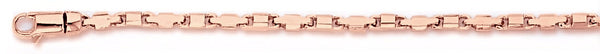 14k rose gold, 18k pink gold chain 2.5mm Poster Link Bracelet