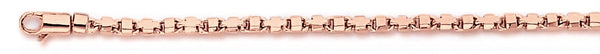 14k rose gold, 18k pink gold chain 2.6mm Poster Link Bracelet