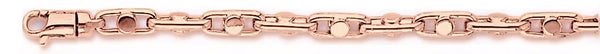 14k rose gold, 18k pink gold chain 4.1mm Zone Link Bracelet
