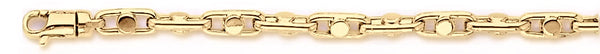 18k yellow gold chain, 14k yellow gold chain 4.1mm Zone Link Bracelet