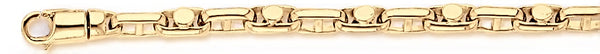 18k yellow gold chain, 14k yellow gold chain 5mm Zone Link Bracelet