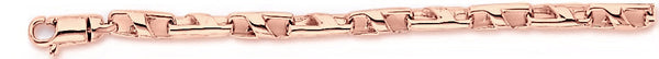 14k rose gold, 18k pink gold chain 4.2mm Eyelet Link Bracelet