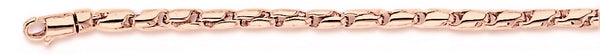 14k rose gold, 18k pink gold chain 3.2mm Avion Link Bracelet