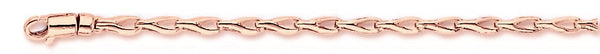14k rose gold, 18k pink gold chain 2.6mm Avion Link Bracelet