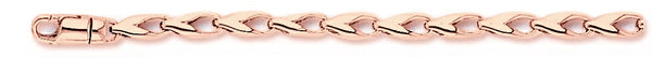 14k rose gold, 18k pink gold chain 3.4mm Avion Link Bracelet