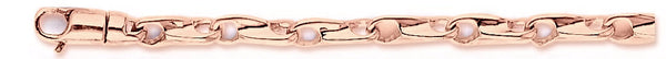 14k rose gold, 18k pink gold chain 4.8mm Ocho Link Bracelet