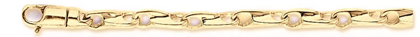 18k yellow gold chain, 14k yellow gold chain 4.8mm Ocho Link Bracelet