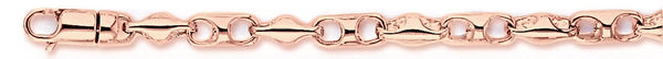 14k rose gold, 18k pink gold chain 4.7mm Moonwalk Link Bracelet