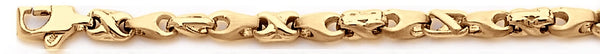 18k yellow gold chain, 14k yellow gold chain 4mm Jet Stream Link Bracelet