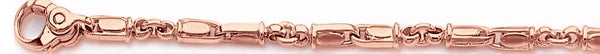 14k rose gold, 18k pink gold chain 3.7mm Danso Link Bracelet