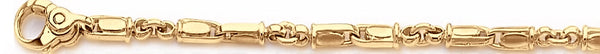 18k yellow gold chain, 14k yellow gold chain 3.7mm Danso Link Bracelet