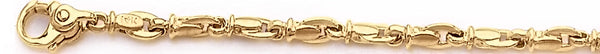 18k yellow gold chain, 14k yellow gold chain 4.4mm Destiny Link Bracelet