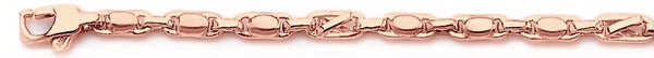 14k rose gold, 18k pink gold chain 3.8mm Boulevard Chain Necklace