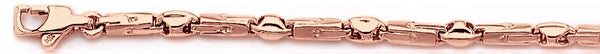 14k rose gold, 18k pink gold chain 3mm Galia Link Bracelet