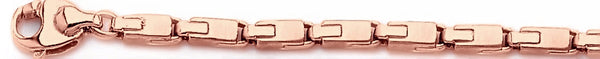 14k rose gold, 18k pink gold chain 4mm Citi Link Bracelet