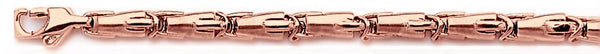 14k rose gold, 18k pink gold chain 4.3mm Bamboo Link Bracelet