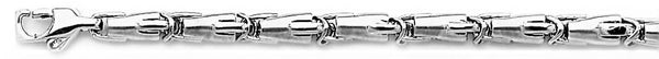 18k white gold chain, 14k white gold chain 4.3mm Bamboo Link Bracelet