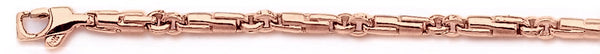 14k rose gold, 18k pink gold chain 3.7mm Moods Link Bracelet