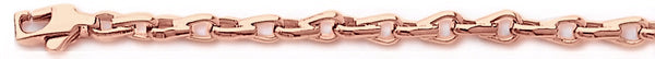 14k rose gold, 18k pink gold chain 4mm Tough Link Bracelet