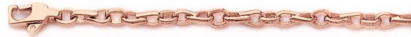 14k rose gold, 18k pink gold chain 3.8mm Tough Link Bracelet