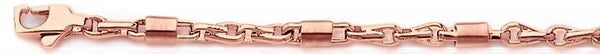 14k rose gold, 18k pink gold chain 4mm Volare Link Bracelet