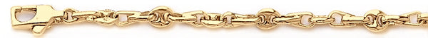 18k yellow gold chain, 14k yellow gold chain 4.4mm Neptune Chain Necklace