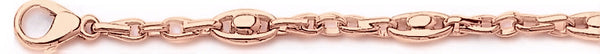 14k rose gold, 18k pink gold chain 5.5mm Odyessy Link Bracelet