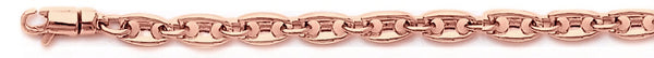14k rose gold, 18k pink gold chain 4.6mm Wasabi Link Bracelet