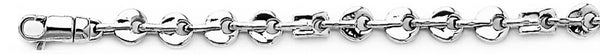 18k white gold chain, 14k white gold chain 5.6mm Key Chain Necklace