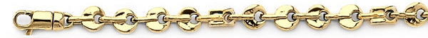 18k yellow gold chain, 14k yellow gold chain 5.6mm Key Chain Necklace
