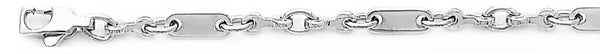 18k white gold chain, 14k white gold chain 4mm Tag Link Bracelet