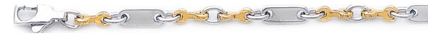 4mm Tag Link Bracelet custom made gold chain