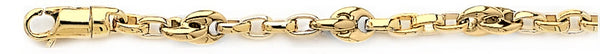 18k yellow gold chain, 14k yellow gold chain 5.5mm Carlisle Chain Necklace
