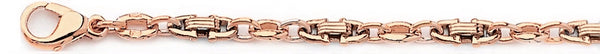 14k rose gold, 18k pink gold chain 5.2mm Corporal Link Bracelet