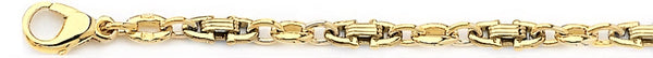 18k yellow gold chain, 14k yellow gold chain 5.2mm Corporal Link Bracelet