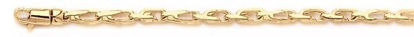 18k yellow gold chain, 14k yellow gold chain 2.5mm Tooth Link Bracelet