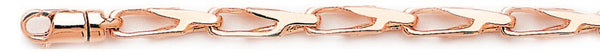 14k rose gold, 18k pink gold chain 4.7mm Tooth Link Bracelet